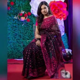 Weightless Tangail Half Silk Jamdani Saree for Women