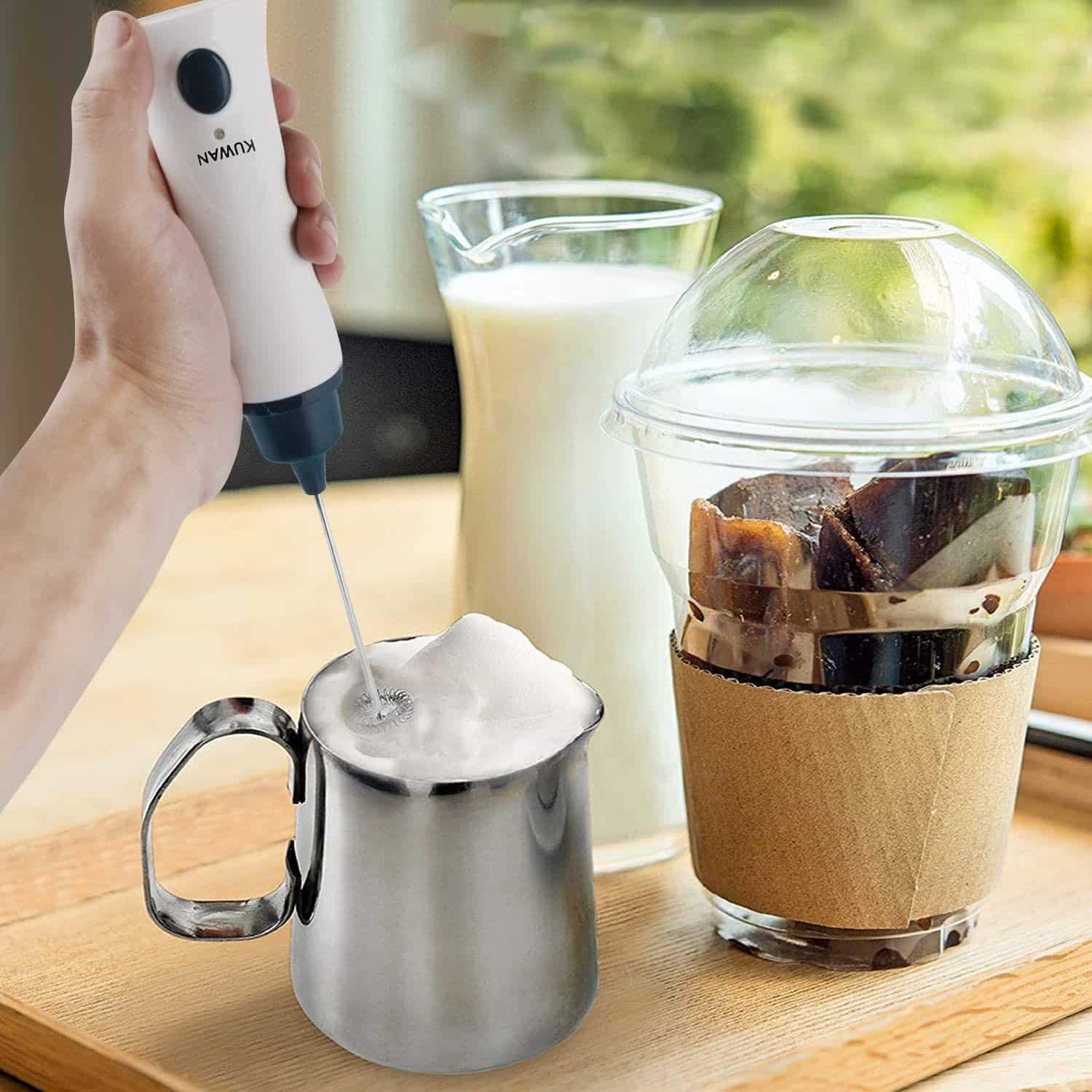 Rechargeable Electric Hand Coffee Mixer : Coffee Milk Forther, Foamer Beater for Coffee Egg Liquid Milk Chokolate