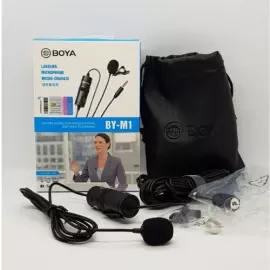 Original: BOYA BY-M1 - 3.5 mm Lavalier Microphone - Black