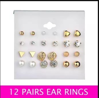 Earrings Set 12 Pairs Ear rings set for women fashion jewellery