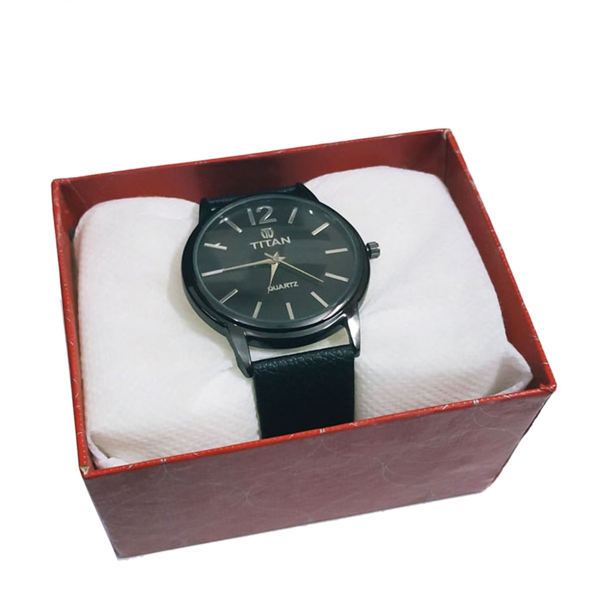 Black Strap Wrist Analog Watch For men By NHK With Box & Battery