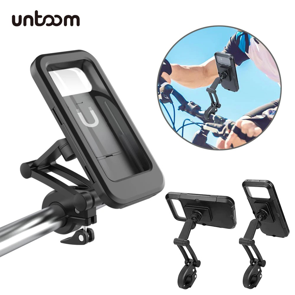 Universal Waterproof Bicycle Phone Holder Bike Motorcycle Handlebar Mobile Phone Stand Mount Waterproof Cell Phone Bracket Case