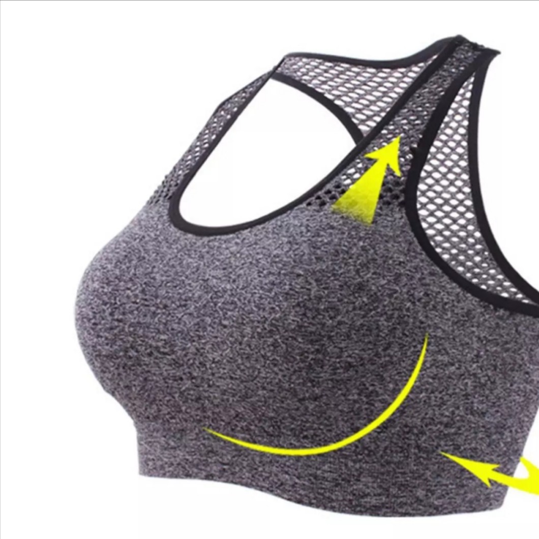 Women Sports Bra Yoga Sports Bra Mesh Hollow Out Breathable Fitness Shockproof Quick drying on the back For Running Gym Push Up Air Bra