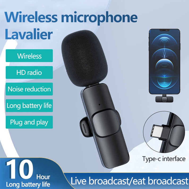 Original K8 Wireless Microphone Professional Lapel Lavalier Microphone Remove Noise For Typ c