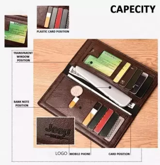 Men's Long Wallet: Quality Huge Capacity Thin