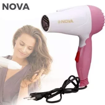 New NV-1290 Folding Hair Dryer - Pink and White