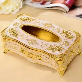 Car Tissue Box - Golden