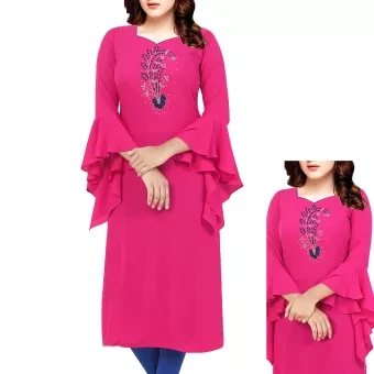 Linen Stitched Kurti for Womens