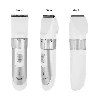 Exclusive Rechargeable Trimmer & Electric Hair Clipper- Km-9020 White & Silver & Gold
