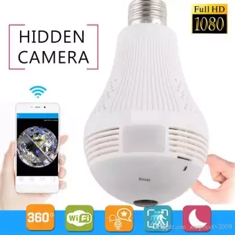 update version Photo For Living 1.3MP HD Wifi 360° VR Panoramic View Smart Light Bulb Camera Monitoring