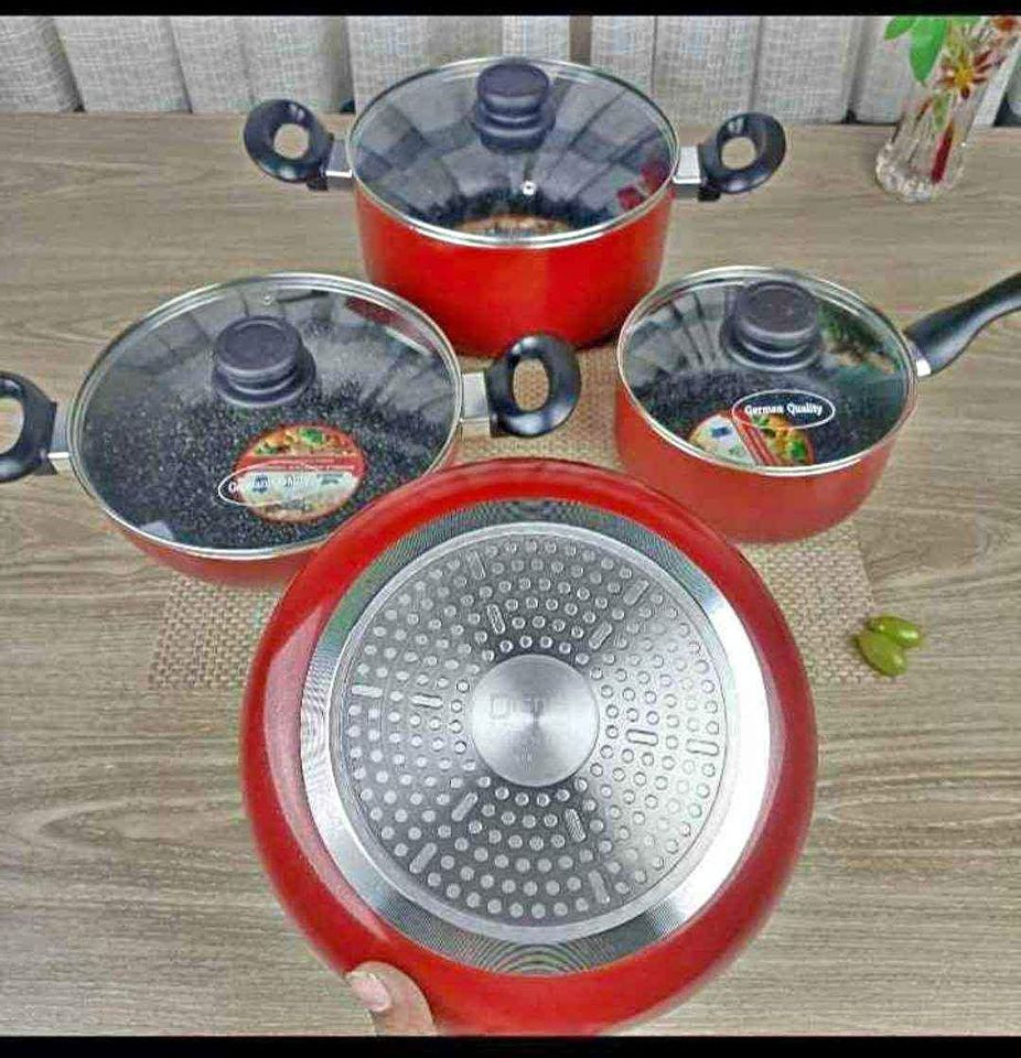 Original KIAM German quality 7 Pcs Non-Stick Cookware set(Red)