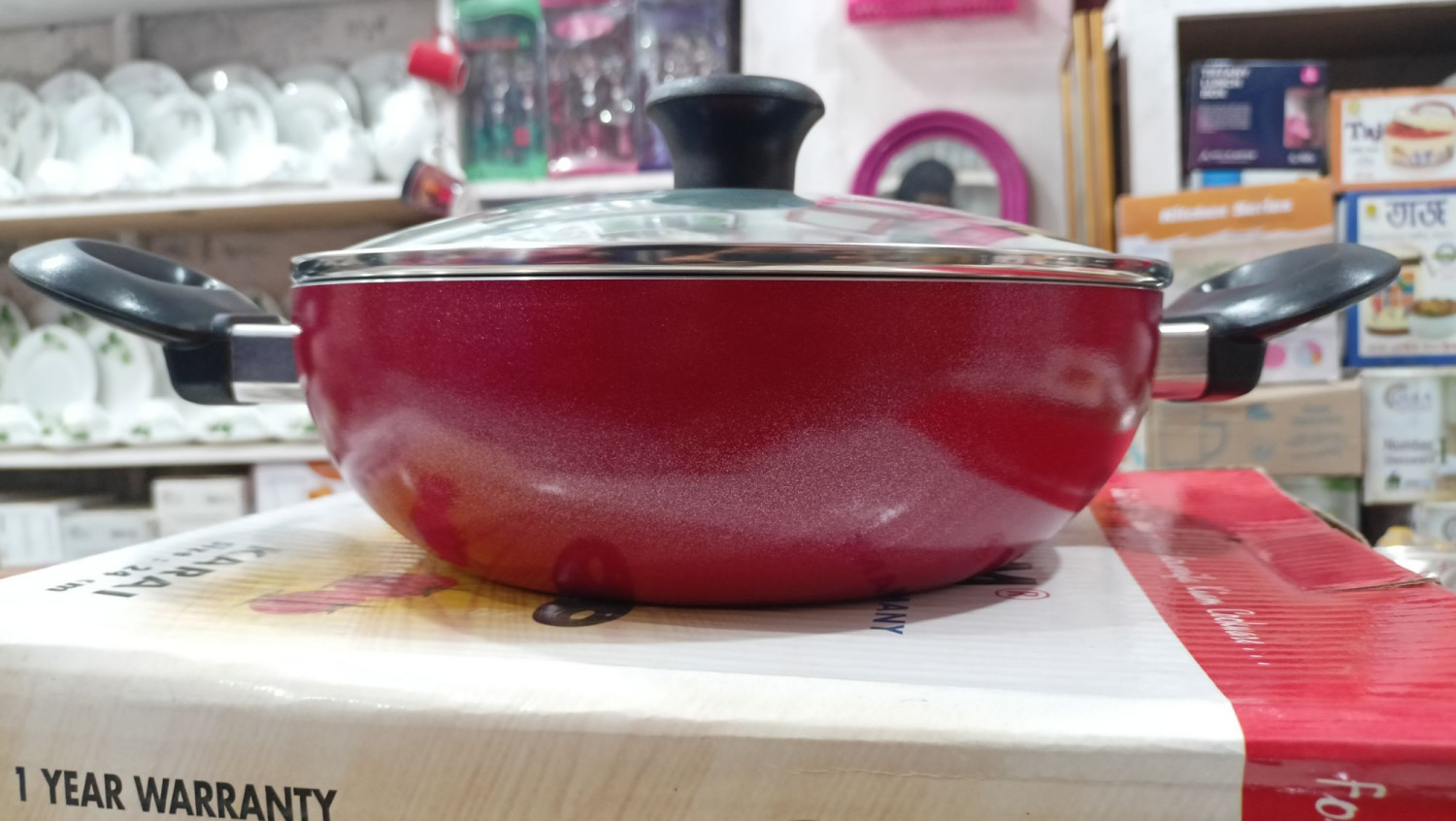 Kiam Non-Stick 30 CM Karai With Glass Lid (Induction)