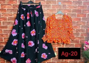 Now stylish skirt and tops