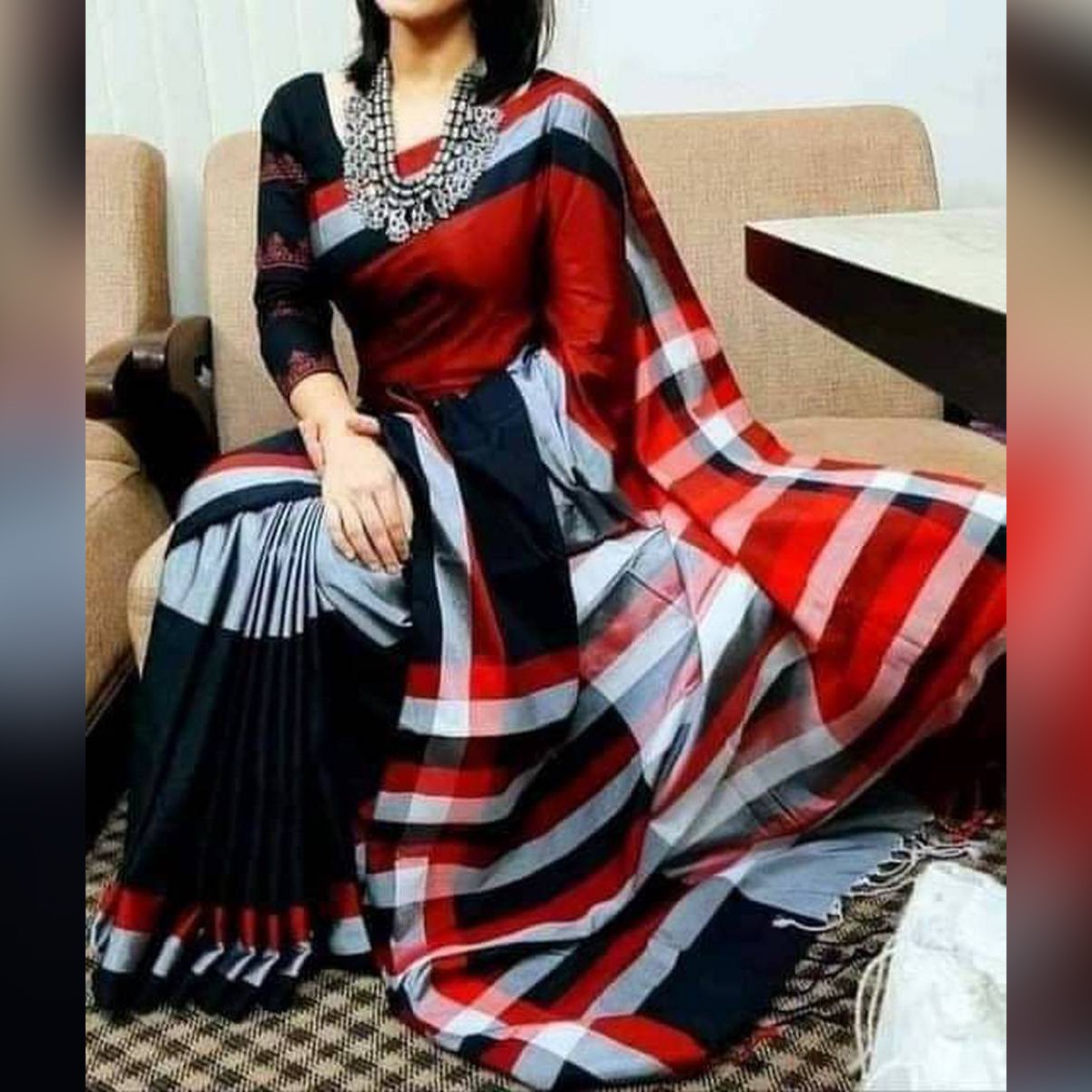 Multicolor tangail saree satkahon saree for women with