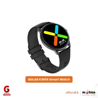 Kw66 3D Hd Curved Smart Watch Ip68 Waterproof 13 Sports Modes Bluetooth 5.0 - Black