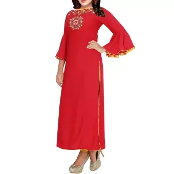 Linen Stitched Kurti for Womens