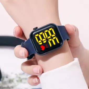 Colorful Silicon Anti-Air LED Digital Sports Watch