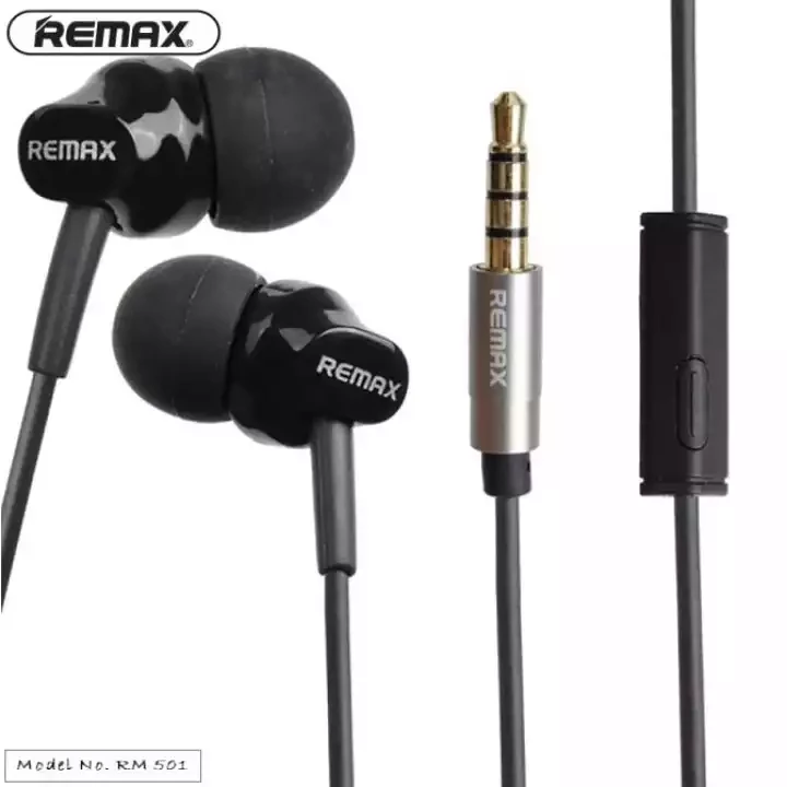 Durable Metal Body Remax RM 501 In Ear Earphone Stereo Headset