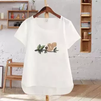 fashion tops ladies short sleeve casual girl's print new t-shirt