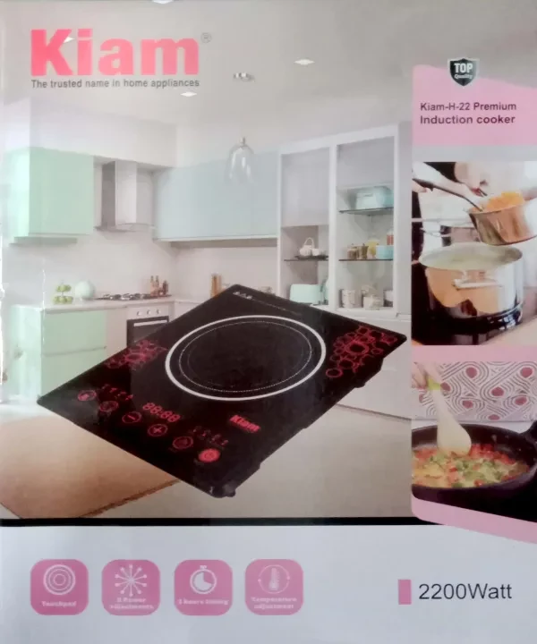 Kiam Induction Cooker H-22 Premium (2200 Watt) Original  Kiam brand
