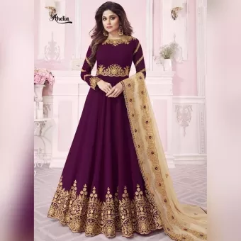 Semi-stitched Georgette Embroidery Work Free Size Designer Lehenga - Party Suits for Women