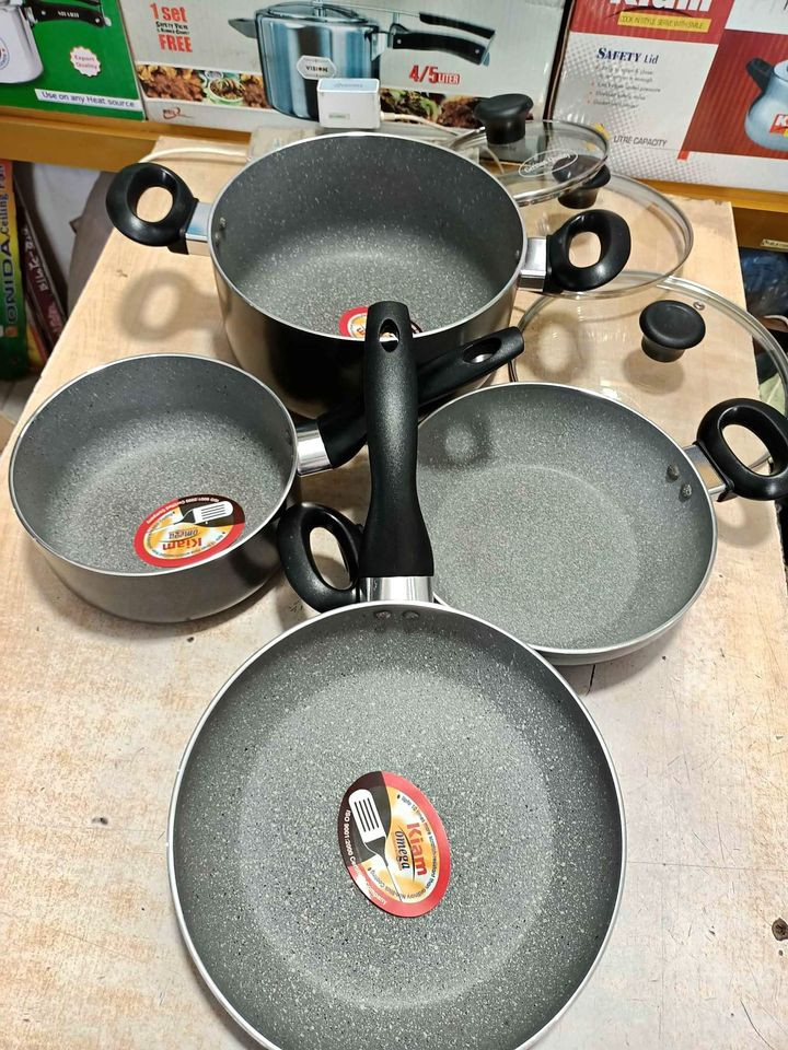 Original Kiam Marble Coating Non-Stick 7 Piece Cookware Set (Induction )