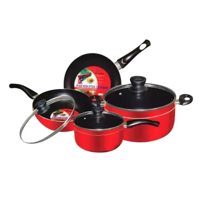 Kiam Origina 7 Pcs Non-Stick Cookware set (Red)