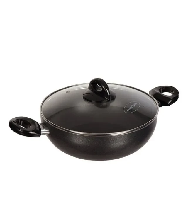 Kiam Original product Non Stick Karai With Glass Lid 22cm