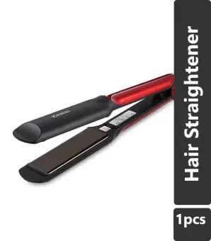 Kemei KM-531 Professional Hair Straightener - Black and Red