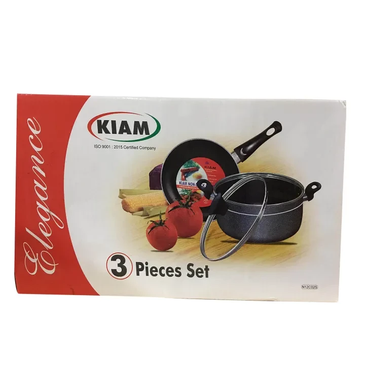 Kiam Original Non-Stick 3 Pcs Cookware Set (Gift Box)