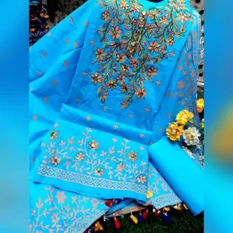 New Unstitched Gorgeous Three Piece /Salwar Kamiz/ For Women