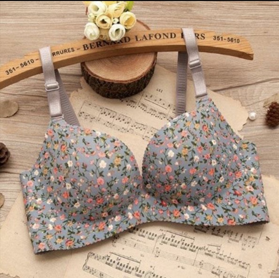 Now Premium Floral Push Up Seamless Printed Bra for Women