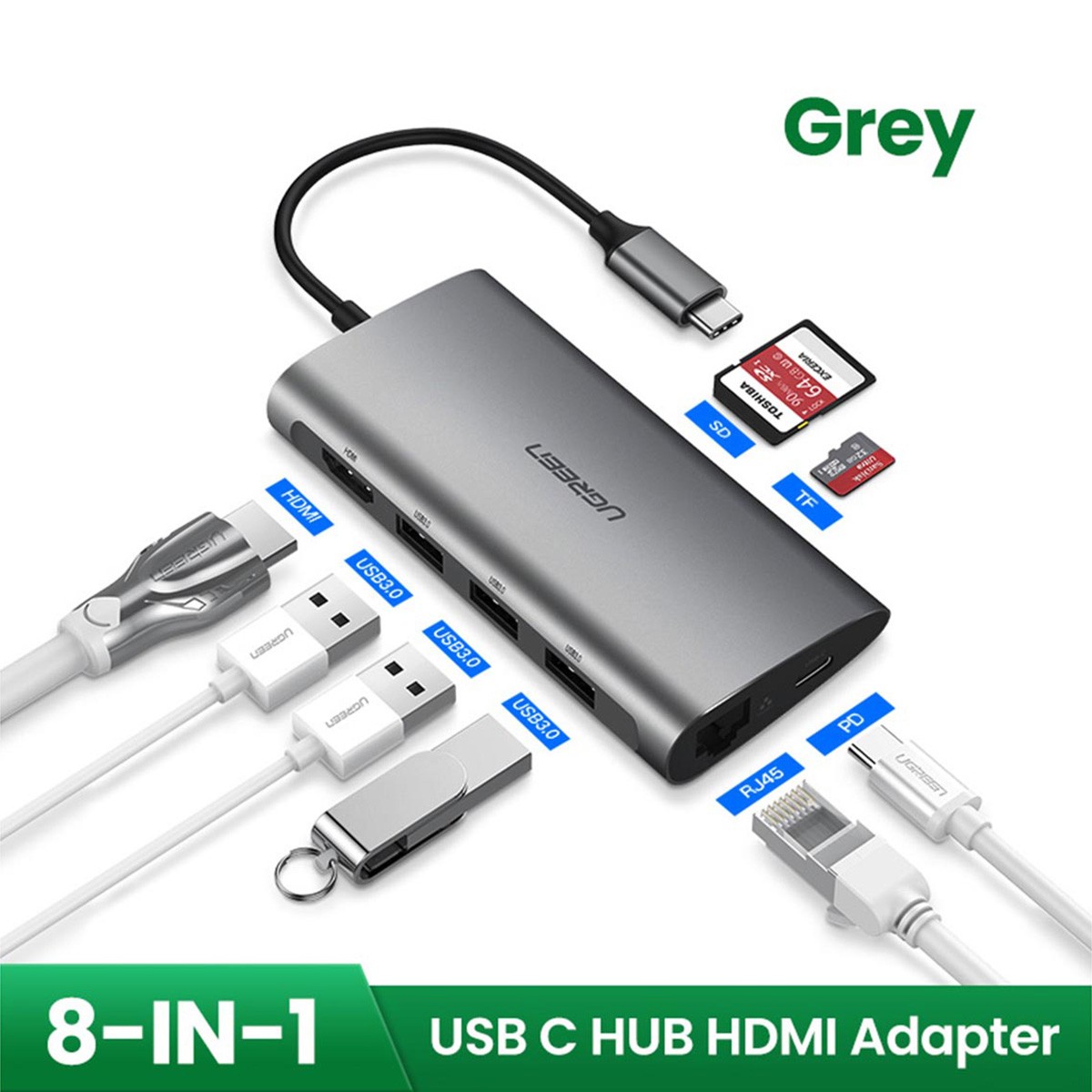 UGREEN USB C HUB Portable Type C to Multi USB 3.0 HUB HDMI Adapter Dock