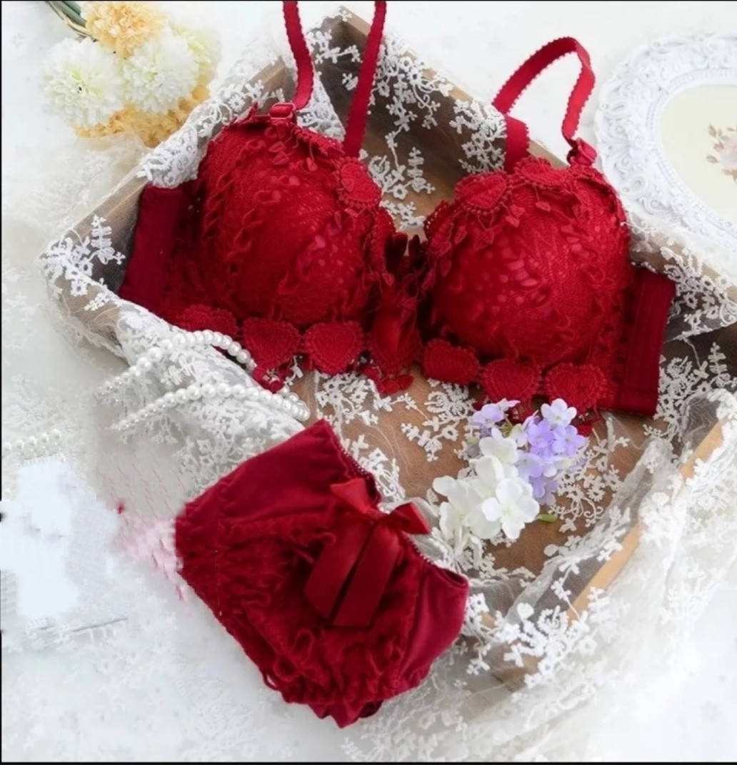 Best Bra and Panty Set Girl Floral Lace Underwear Set Underwire Brassiere