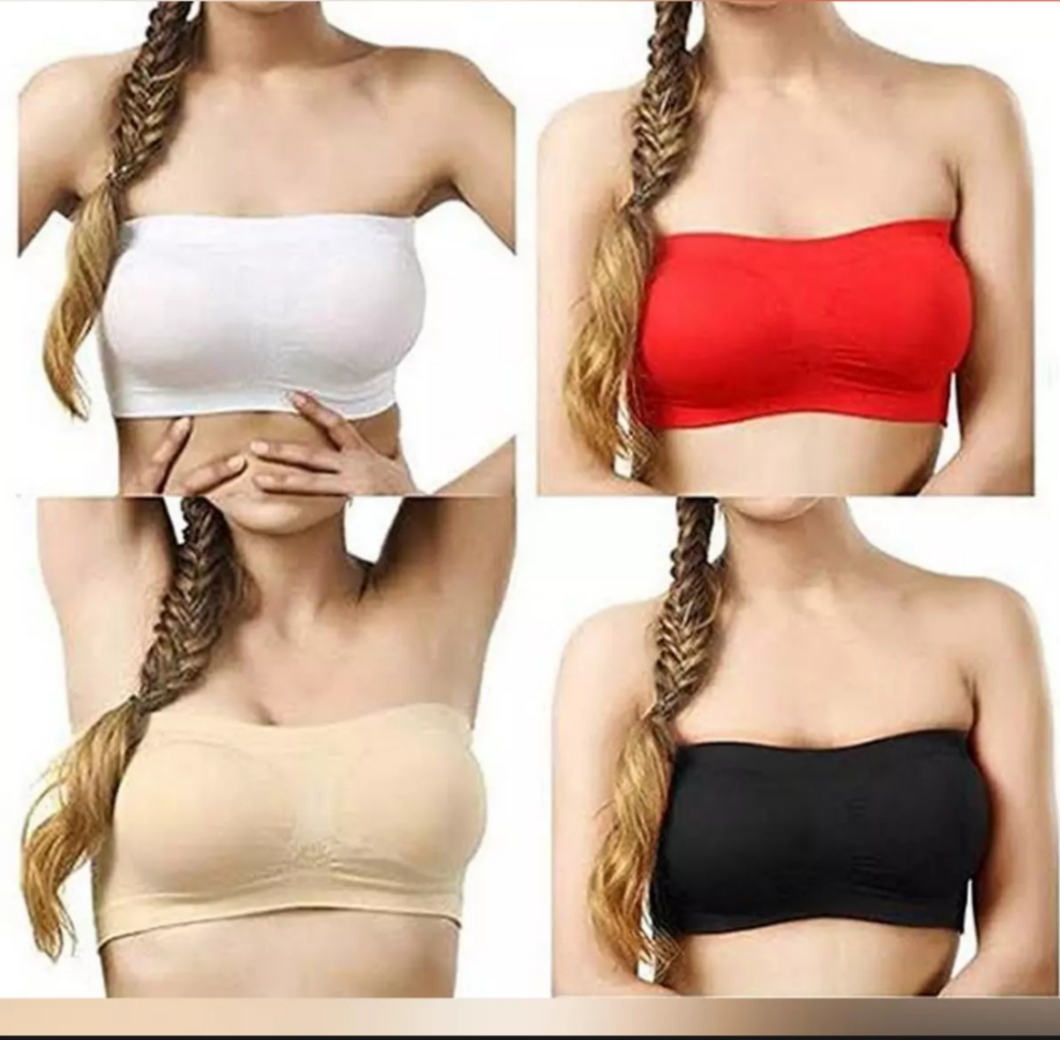 Cotton Strapless Tube Bra For Women -1 Piece